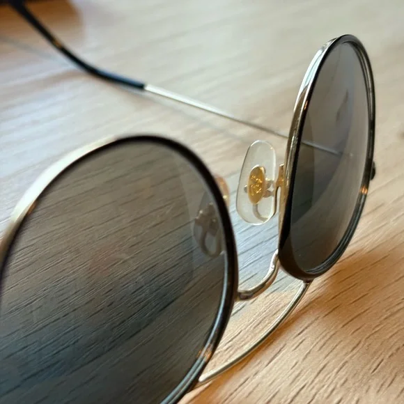 Ray-Ban Black and Gold Women's Sunglasses with Case - Picture 6 of 13